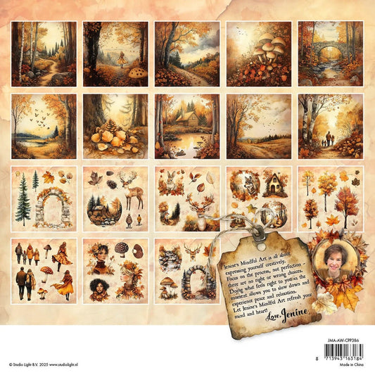 Autumn In The Woods Collage Paper Pad Backgrounds & elements - Studio Light