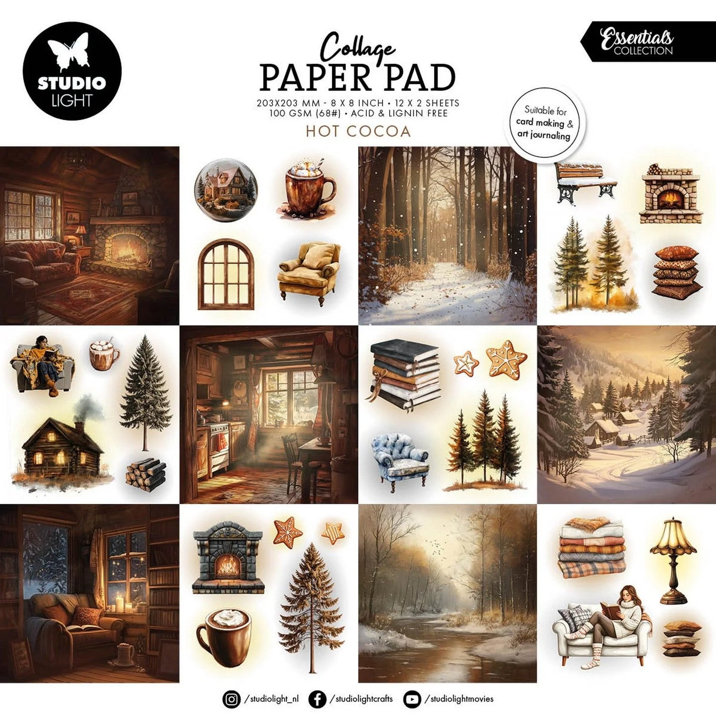 Collage Paper Pad Hot Cocoa - Studio Light