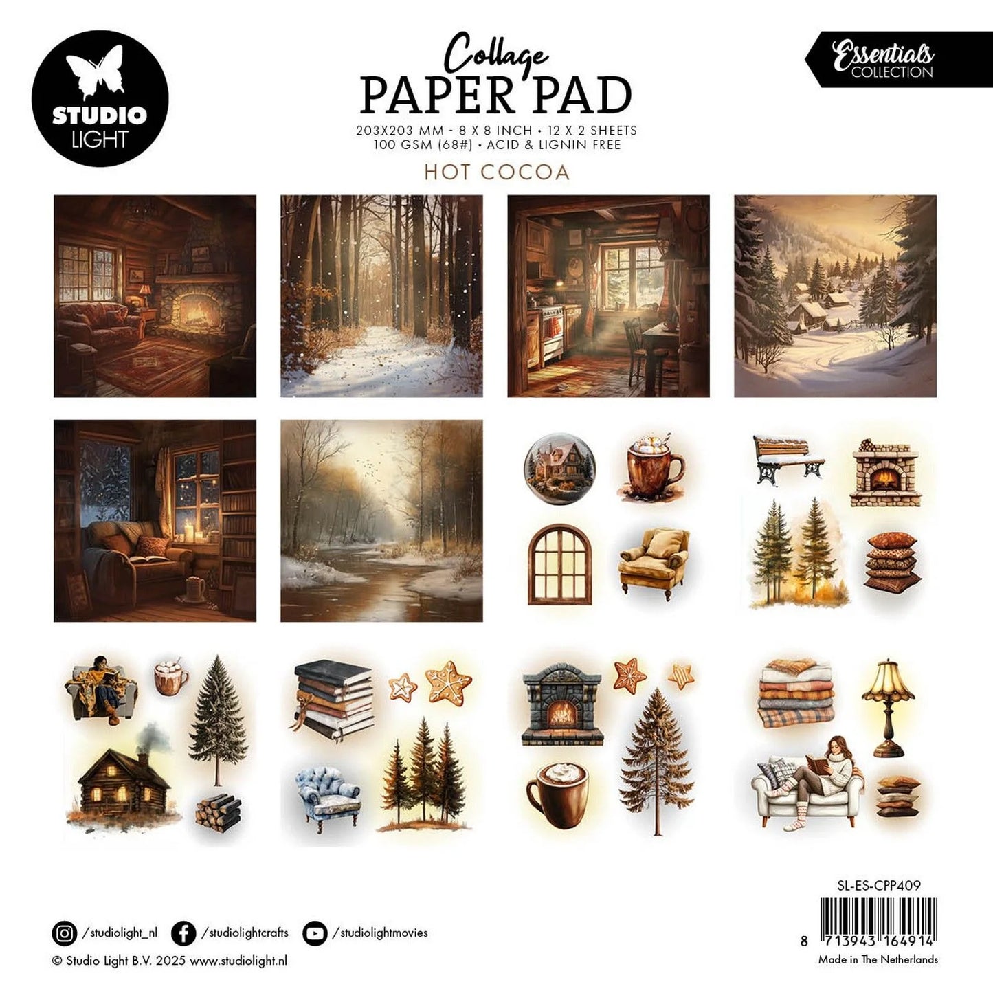 Collage Paper Pad Hot Cocoa - Studio Light