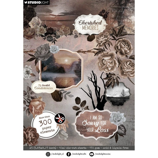 Cherished Memories Die-cut Paper pad Paper elements - Studio Light