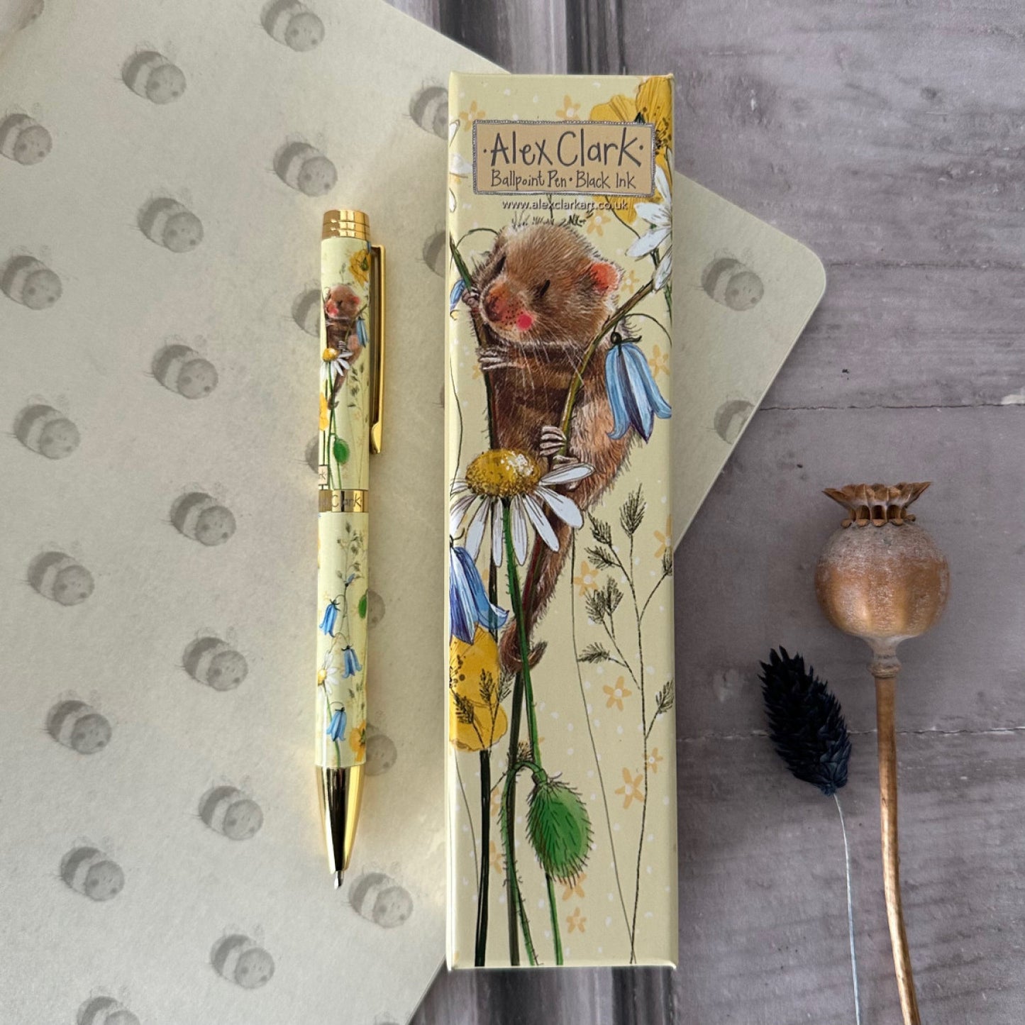 Pen Fieldmouse and Flowers - Alex Clark