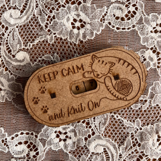 Houten toerenteller Keep calm