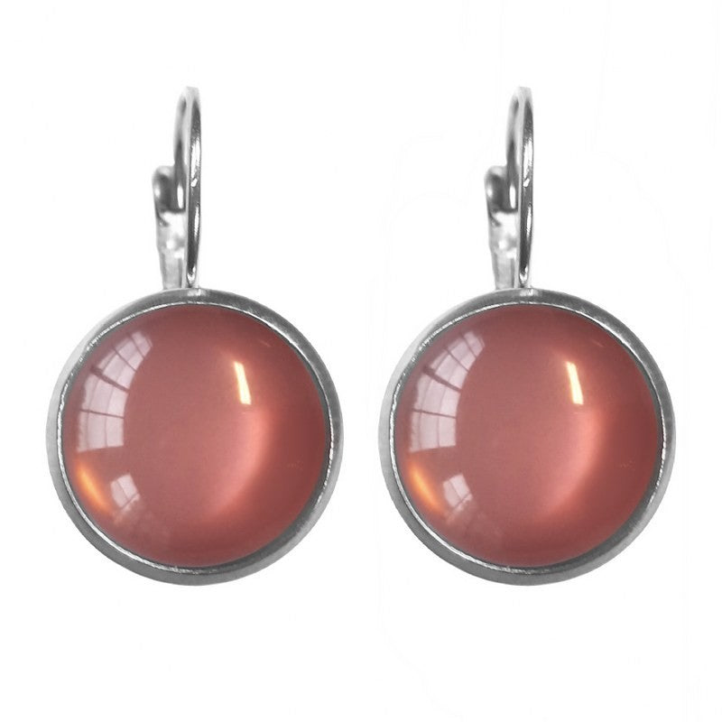 Oorbellen Dots Zilver Terra Pink - Urban Hippies