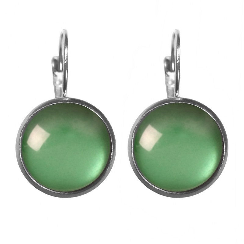 Oorbellen Dots Zilver Ming Green - Urban Hippies