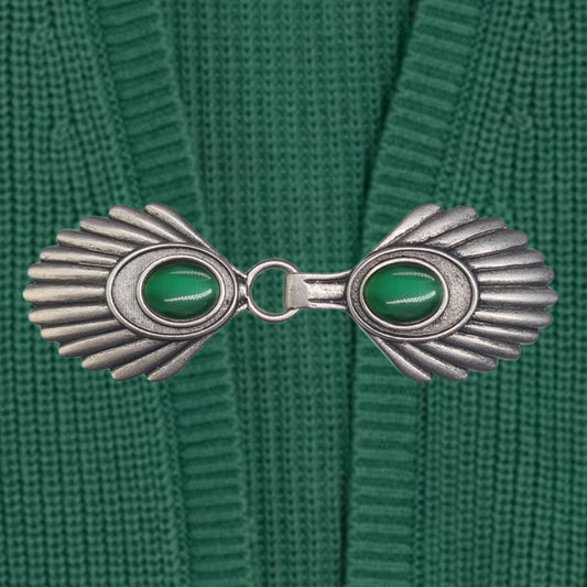 Vest clip Old Silver Emerald - Urban Hippies