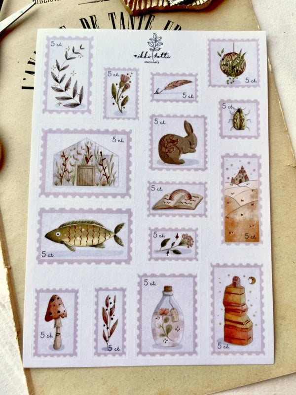 Stickervel Postage Stamps - Nikki Dotti