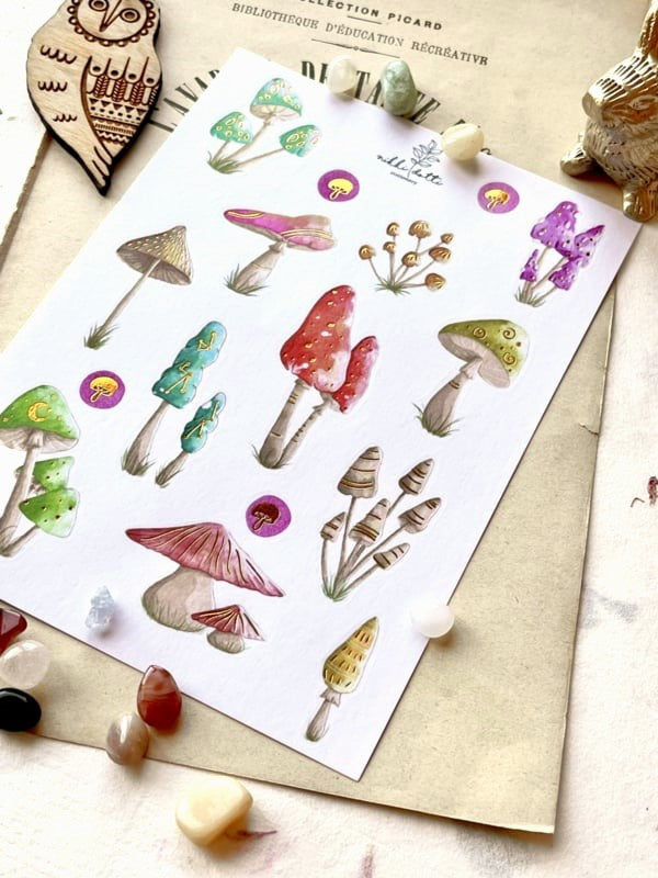 Stickervel Mushrooms - Nikki Dotti