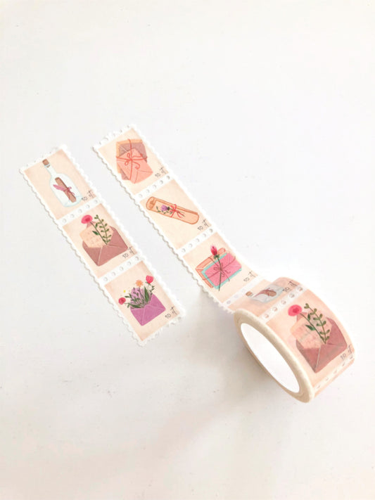Postzegel washi tape snailmail - Nikki Dotti