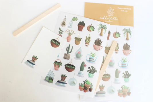 Rub on stickers Plants and Pots - Nikki Dotti