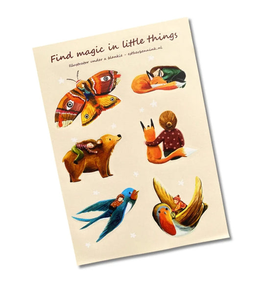 Stickervel Find magic in little things - Esther Bennink